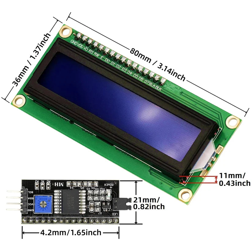 LCD Module Blue Screen for Arduino
