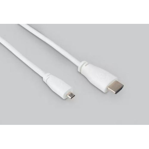 Official White Micro-HDMI to Standard HDMI (type A) for Pi4/5 and Pi400/500  (1m)