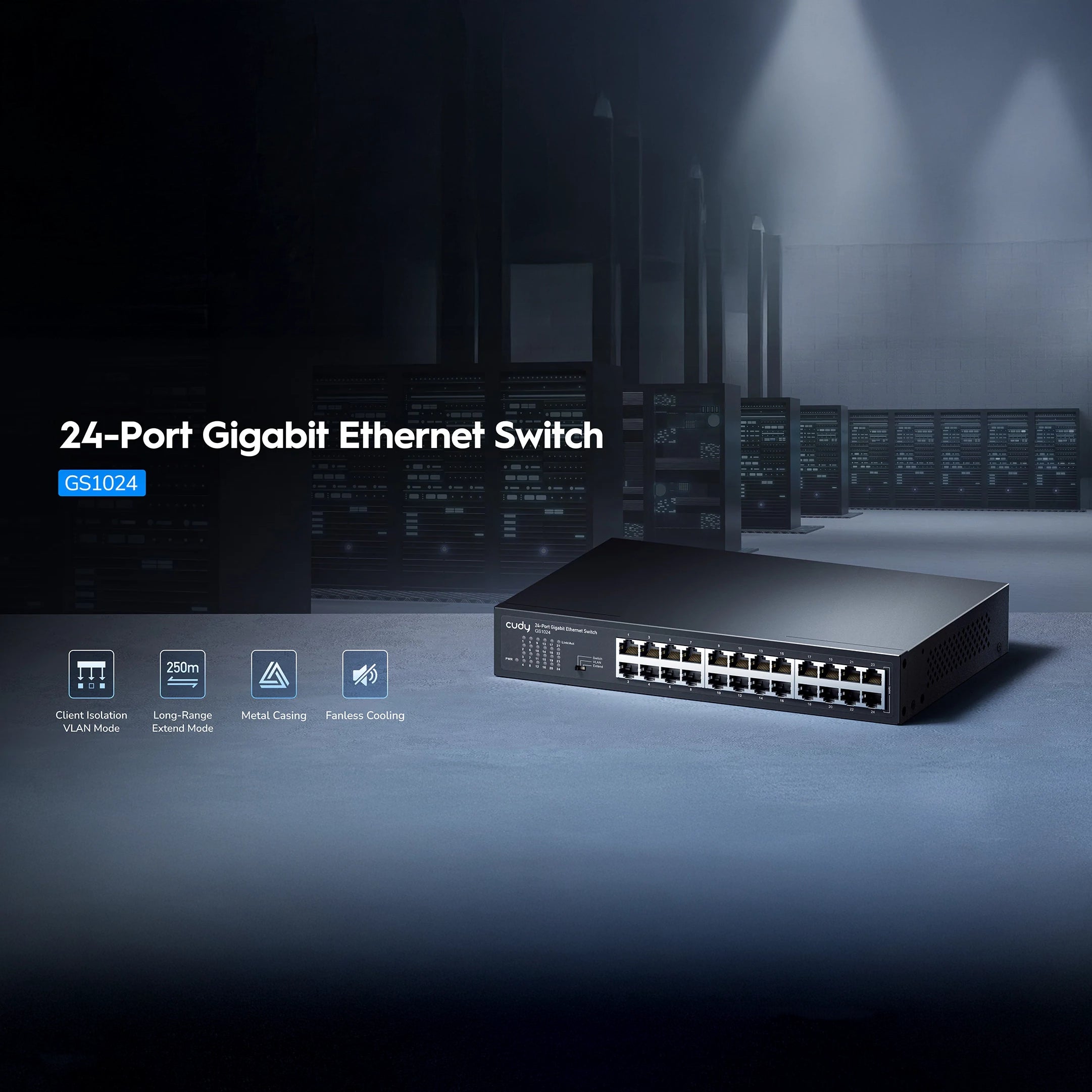 SCOOP 24 x GE Rack Mount Switch