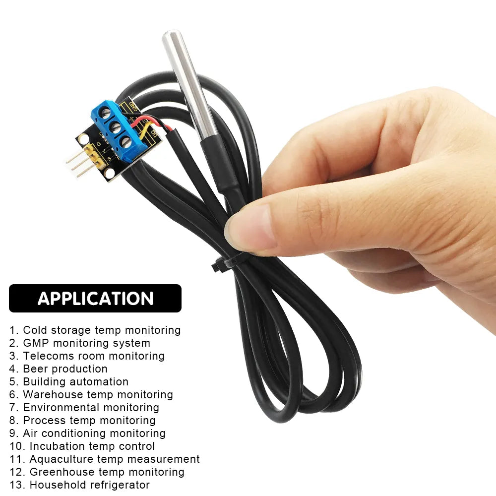KEYESTUDIO Waterproof Stainless Steel Temperature Detector Sensor With Module