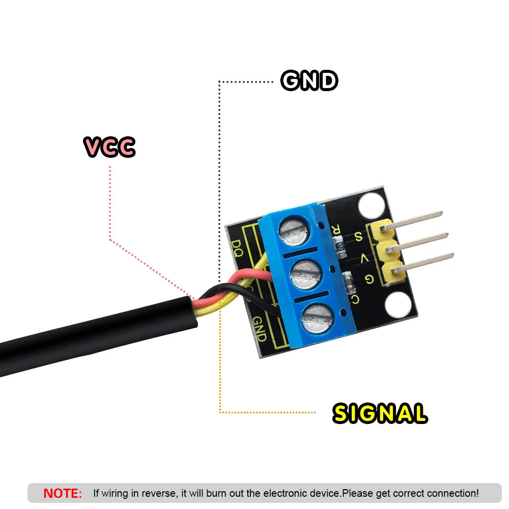 KEYESTUDIO Waterproof Stainless Steel Temperature Detector Sensor With Module