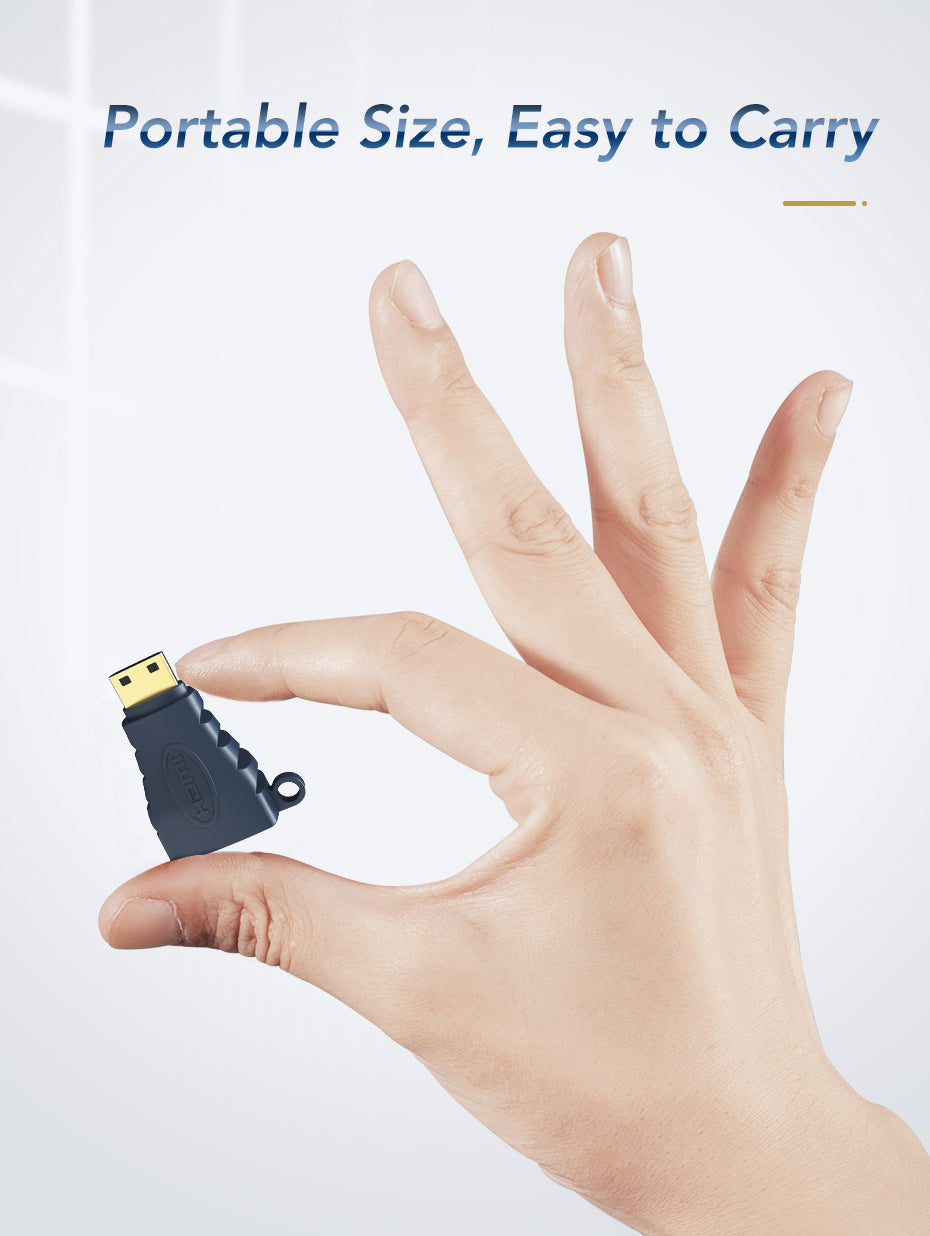 CABLETIME Mini HDMI to Standard HDMI Adapter 90 Degrees