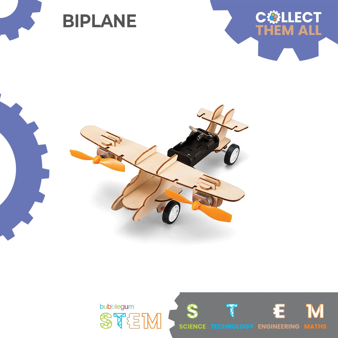 BUBBLEGUM Wood STEM Biplane