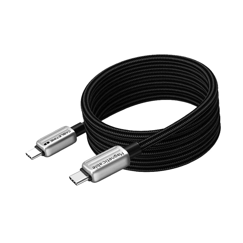 CABLETIME Magnetic PD240W USB-C Cable (1m) (Black)
