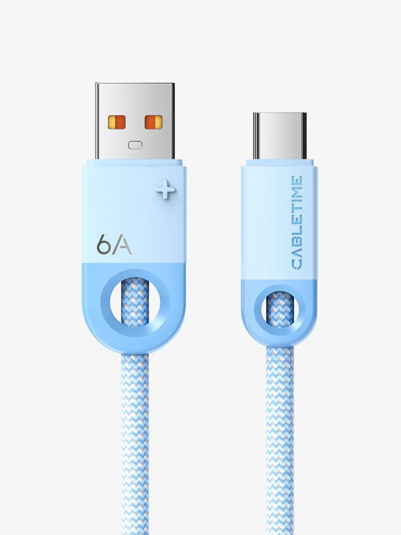 CABLETIME USB A to USB C Charging Cable 6A (2m)