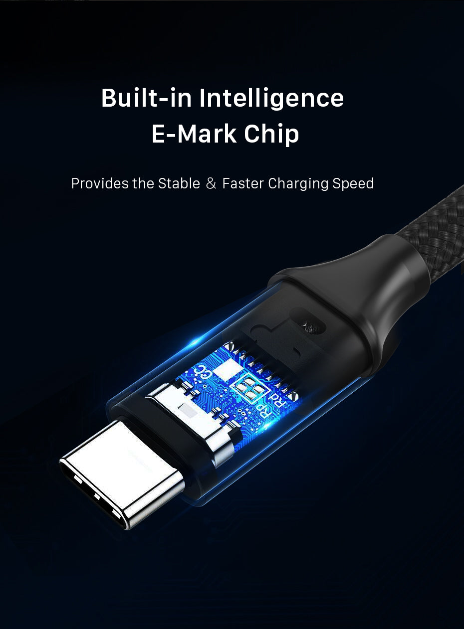 CABLETIME USB 3.1 Cable Gen2 Coaxial cable, Type C Male (1m)