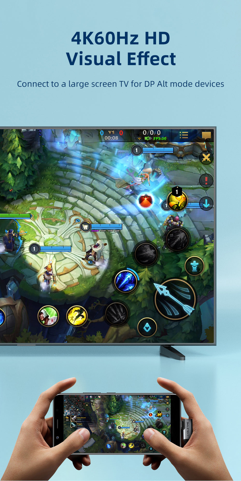 CABLETIME USB-C to USB-C PD100W Gen2 USB 3.1 (2m)