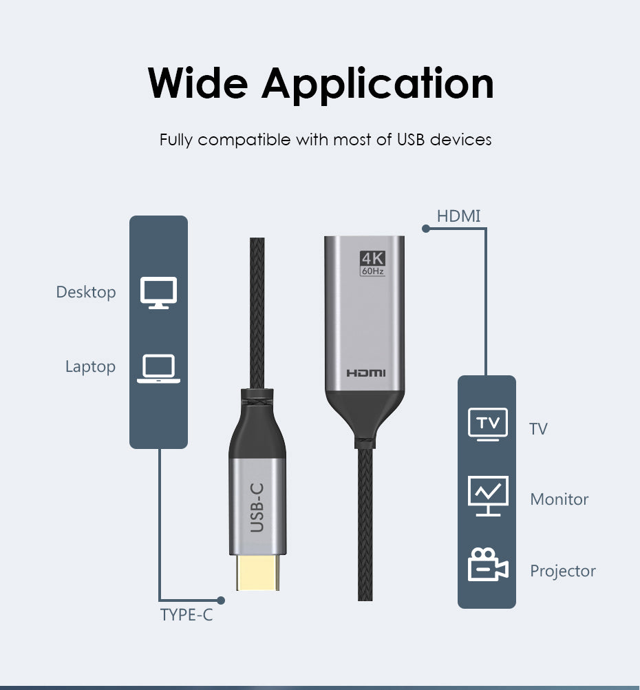 CABLETIME USB-C to HDMI Adapter
