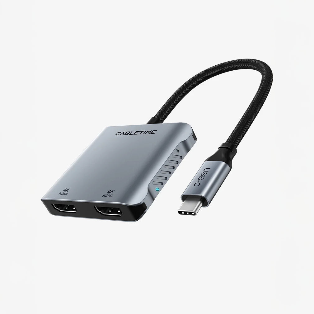 CABLETIME USB C to Dual HDMI Hub