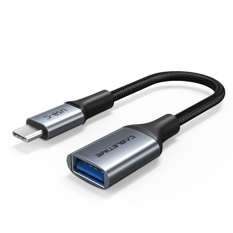 CABLETIME USB-C to USB-A Female Adapter Cable (0.15m)