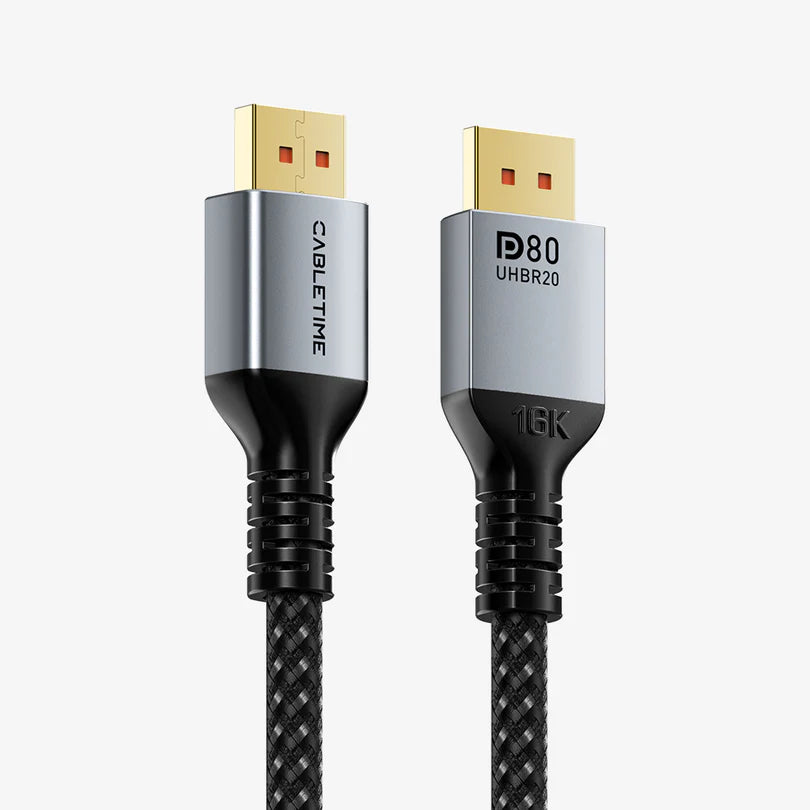 CABLETIME DisplayPort 2.1 Cable (2m)