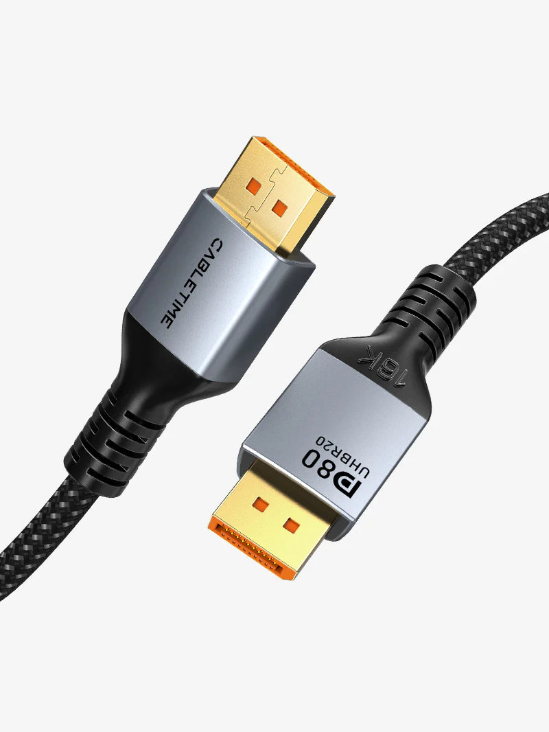 CABLETIME DisplayPort 2.1 Cable (2m)
