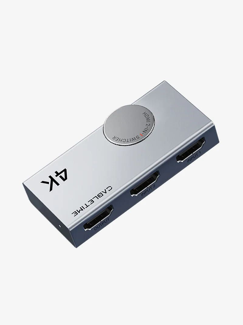 CABLETIME 4K60Hz 2-IN-1 HDMI 2.0 Switcher