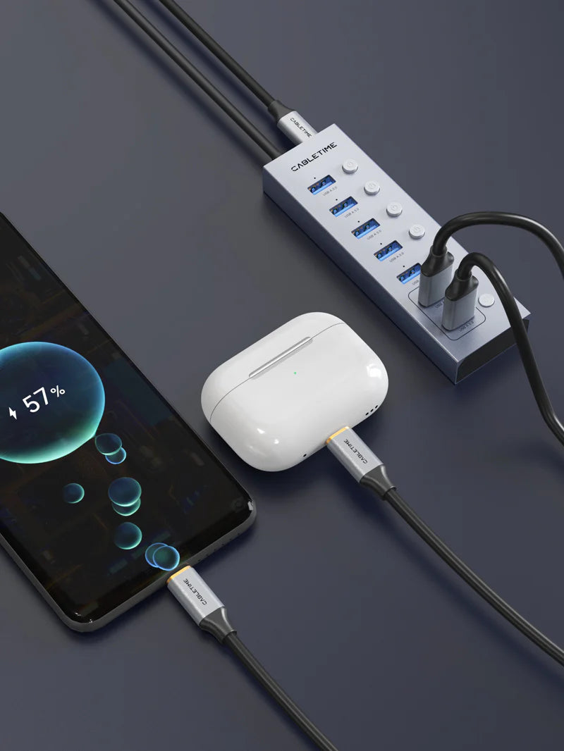 CABLETIME 7 in 1 USB-A Hub