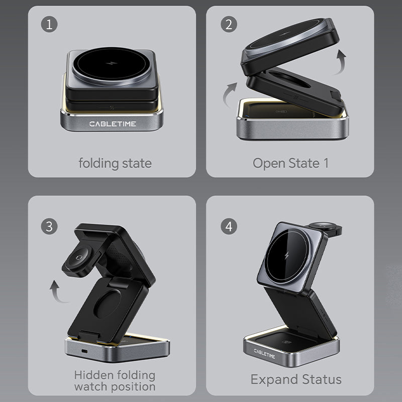 CABLETIME 3-IN-1 Wireless Charger