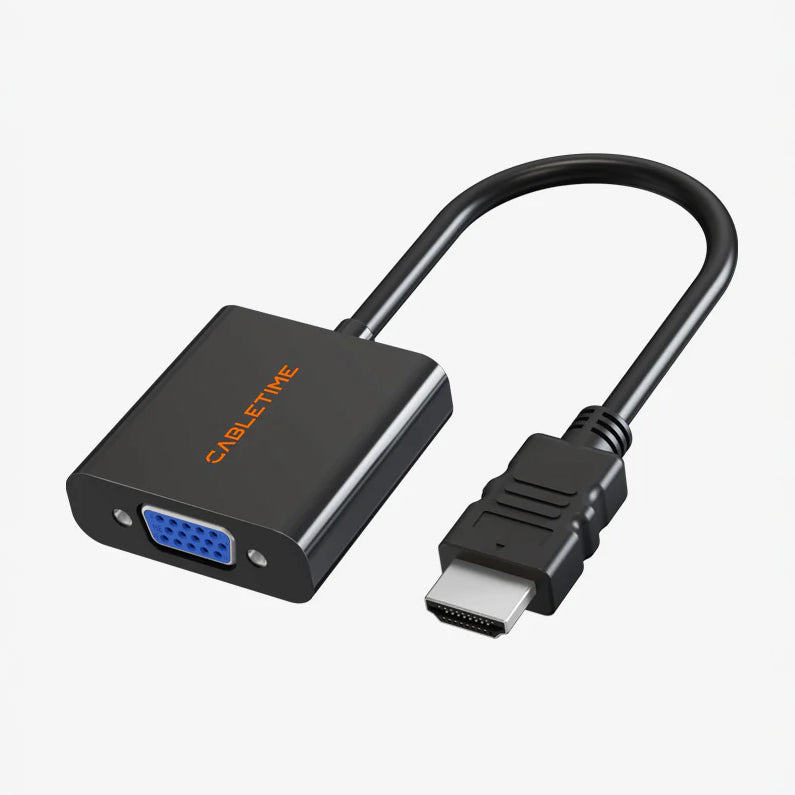 CABLETIME PR0 HDMI A TO VGA+AUDIO+USB charging