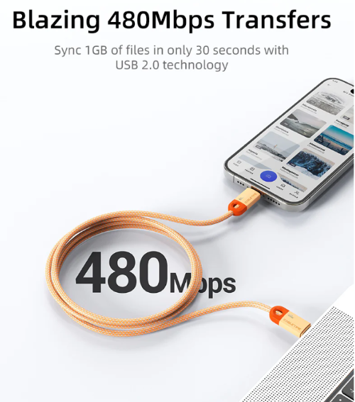 CABLETIME 60w USB-C Charge Cable Black (2m)