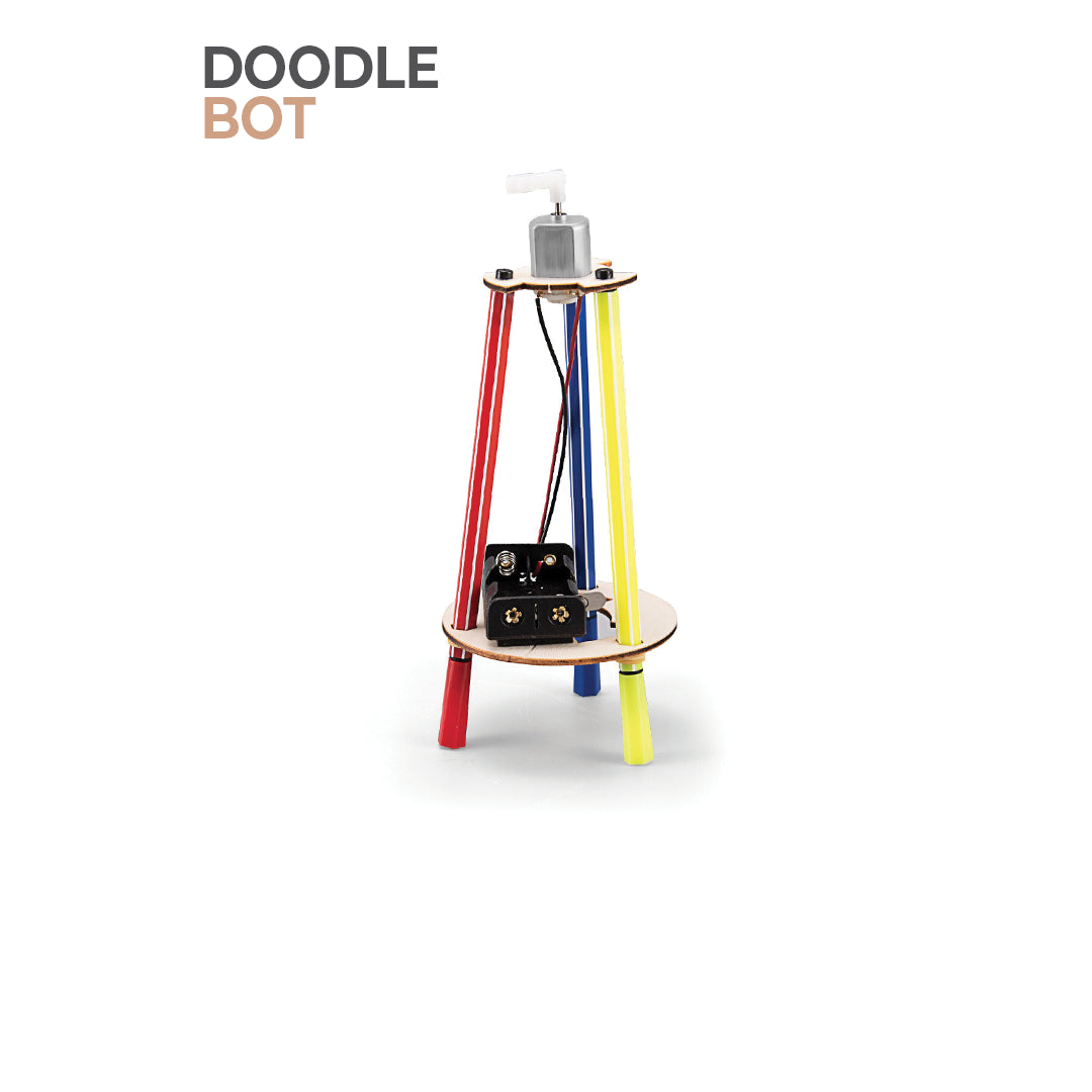 BUBBLEGUM Wood STEM Doodle Bot