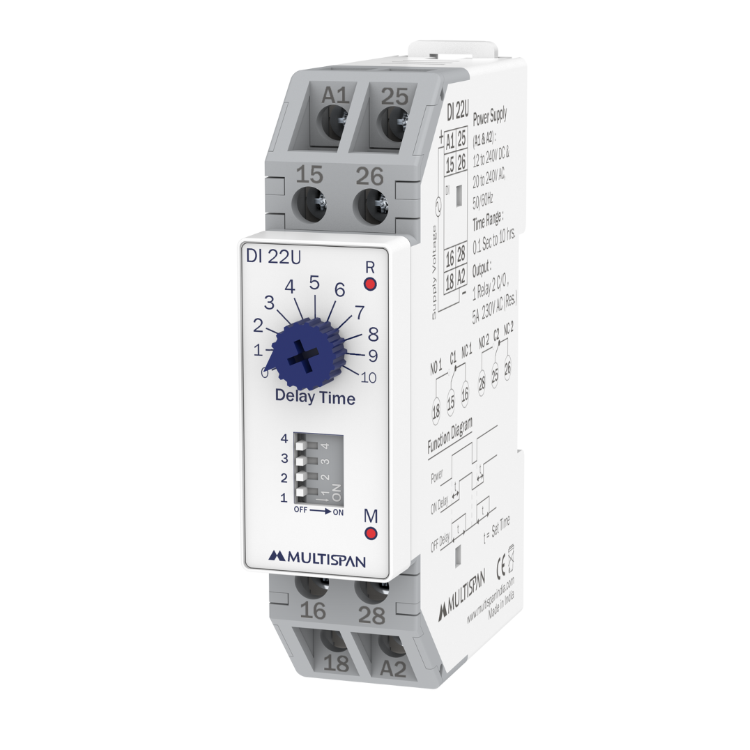 MULTISPAN On- Off Delay timer- Universal Supply and Time Range DI-22U