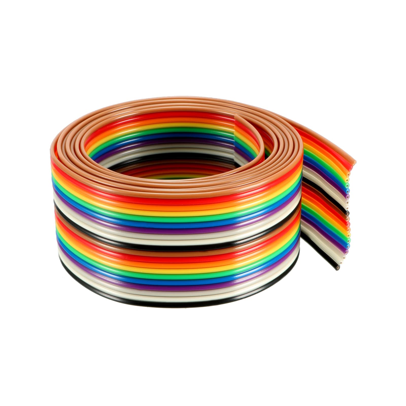2m 40Pin Flat Rainbow Ribbon Cable 2.54mm Pure Copper AWG24
