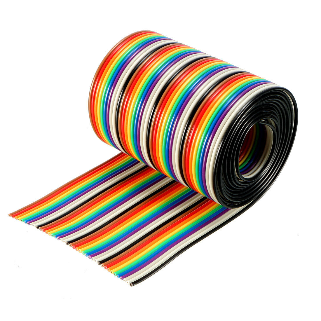 2m 40Pin Flat Rainbow Ribbon Cable 2.54mm Pure Copper AWG24