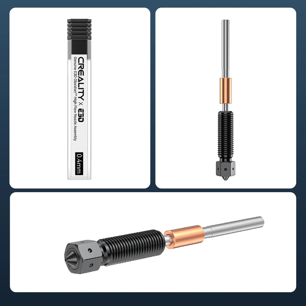 CREALITY Genuine E3D Obxidian™ High Flow Nozzle Assembly 0.6mm-K2 Series