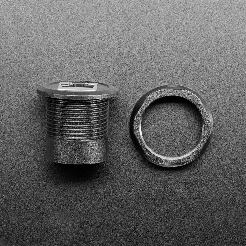 ADAFRUIT RJ-45 Ethernet Round Panel Mount Adapter Plug