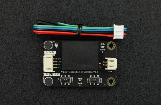 DFROBOT Gravity: Offline Language Learning Voice Recognition Sensor for Arduino / Raspberry Pi / Python / ESP32 - I2C & UART