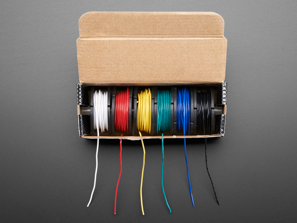 ADAFRUIT Hook-up Wire Spool Set - 22AWG Solid Core - 6 x 25 ft