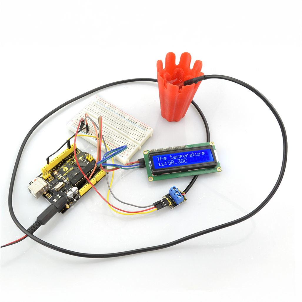 KEYESTUDIO Waterproof Stainless Steel Temperature Detector Sensor With Module