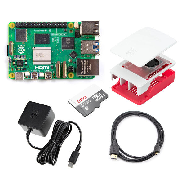 RASPBERRY PI 5 4GB Red/White Official Kit