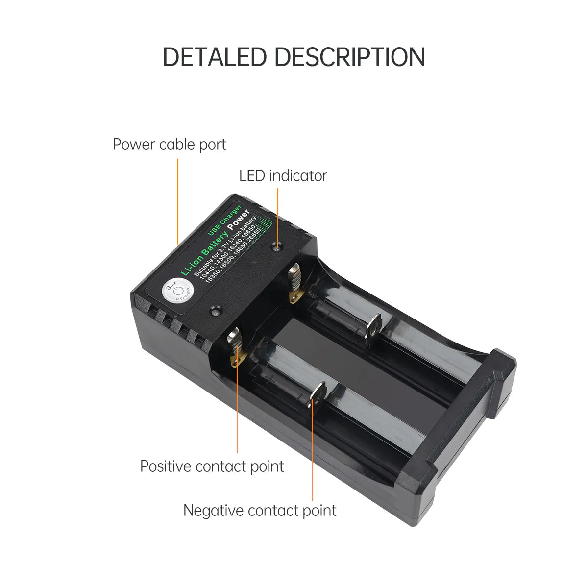 Li-Ion Battery Charger Universal (2 Slot)