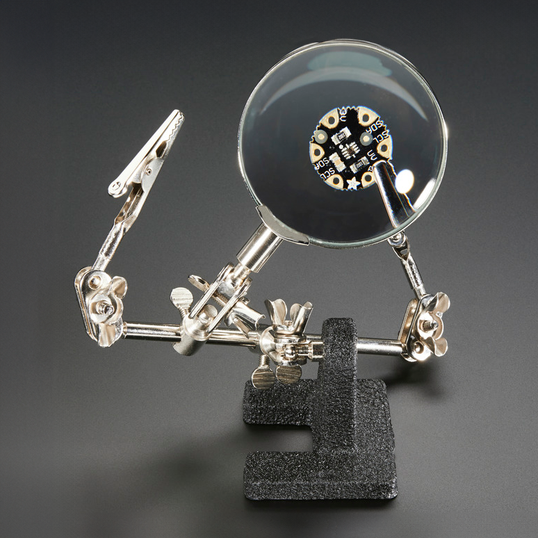 ADAFRUIT Helping Third Hand with Magnifying Glass Tool MZ101