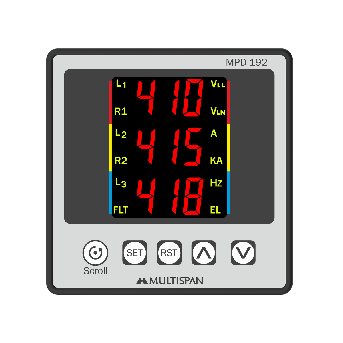 MULTISPAN (Panel Mount) Multifunction 3 Phase Protection Relay MPD-192
