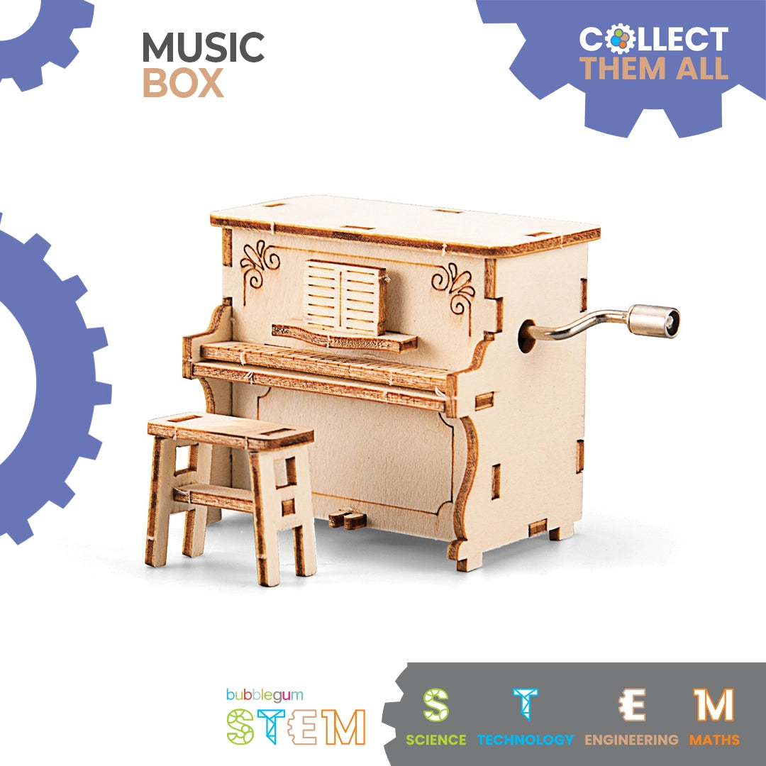 BUBBLEGUM Wood STEM Music Box