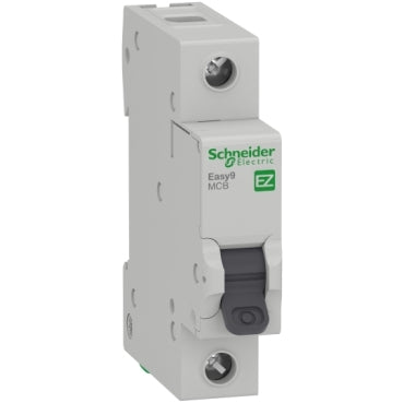 SCHNEIDER ELECTRIC Miniature circuit breaker, Easy9, 1P, 6 A, C curve, 3 kA