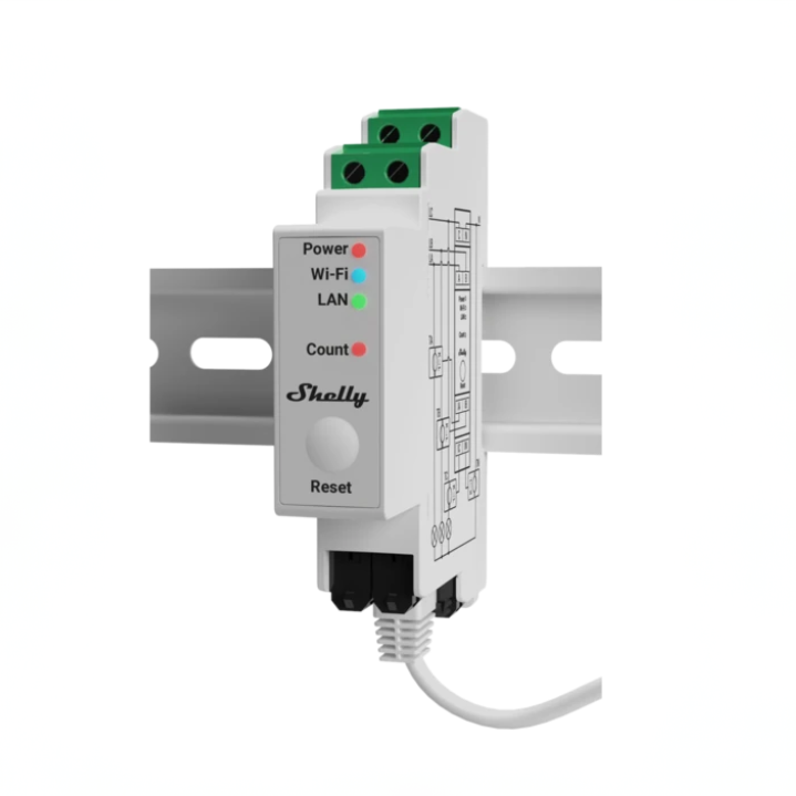 SHELLY PRO 3EM (3 Phase Electricity Monitor) Relay with three 120A Clamps