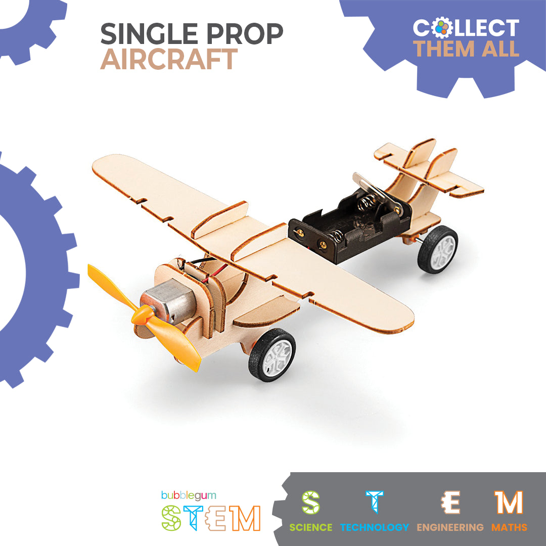 BUBBLEGUM Wood STEM Single Propeller Aircraft