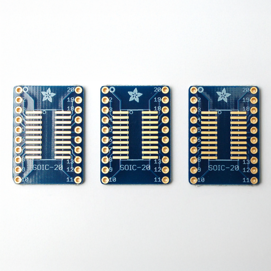 ADAFRUIT Breakout PCB for SOIC-20 or TSSOP-20 (3 per Pack)