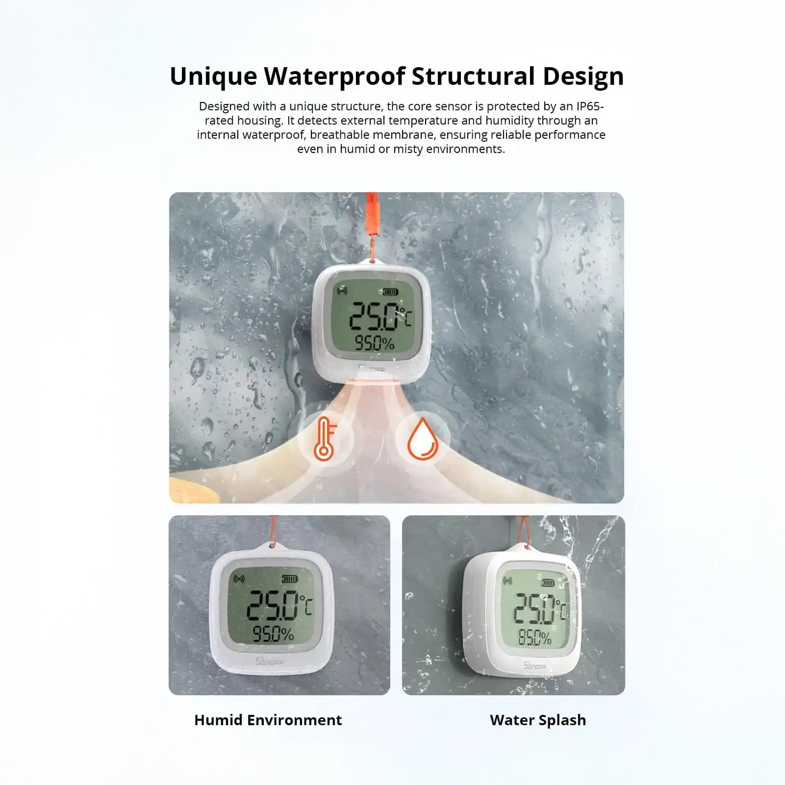 SONOFF Temperature and Humidity Sensor SNZB-02WD (with battery)