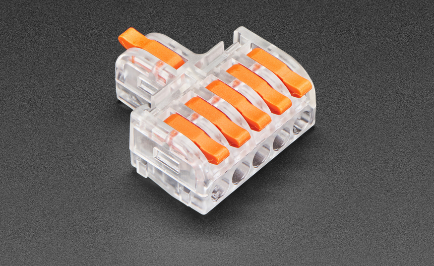 ADAFRUIT Snap Action 1-to-5 Wiring Block Connector - Clear DF-15