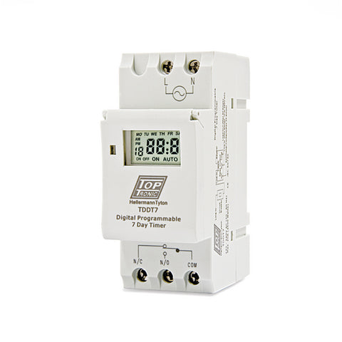TDDT7 - 7 Day Digital Timer for Relay Contacts - 240VAC
