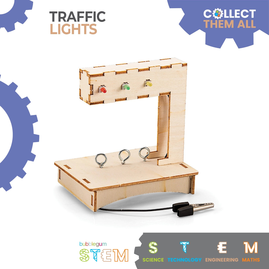 BUBBLEGUM Wood STEM Traffic Light