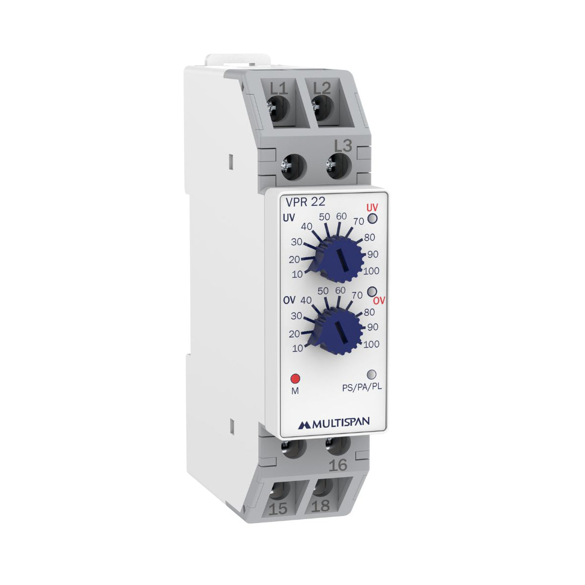 MULTISPAN Voltage Protection Relay Din Rail Mount VPR-22
