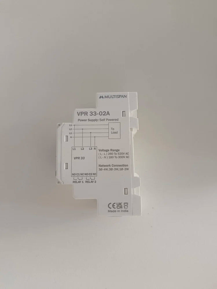 MULTISPAN VPR-33-02A Voltage Protection Relay – Digital DIN Rail Mount