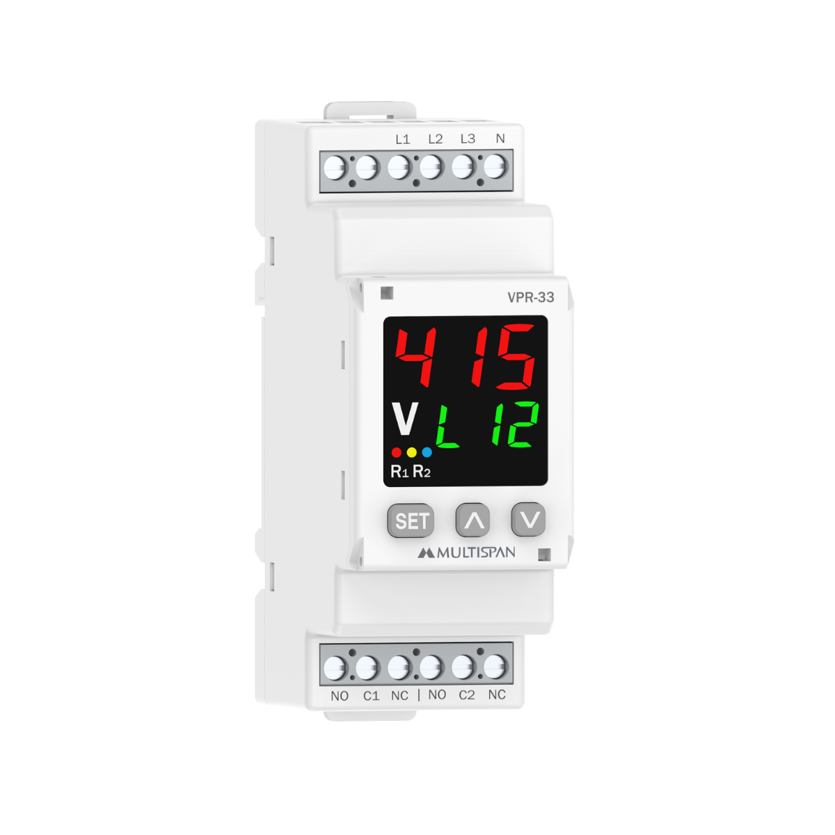 MULTISPAN VPR-33-00 Voltage Protection Relay- Digital Din Rail Mount