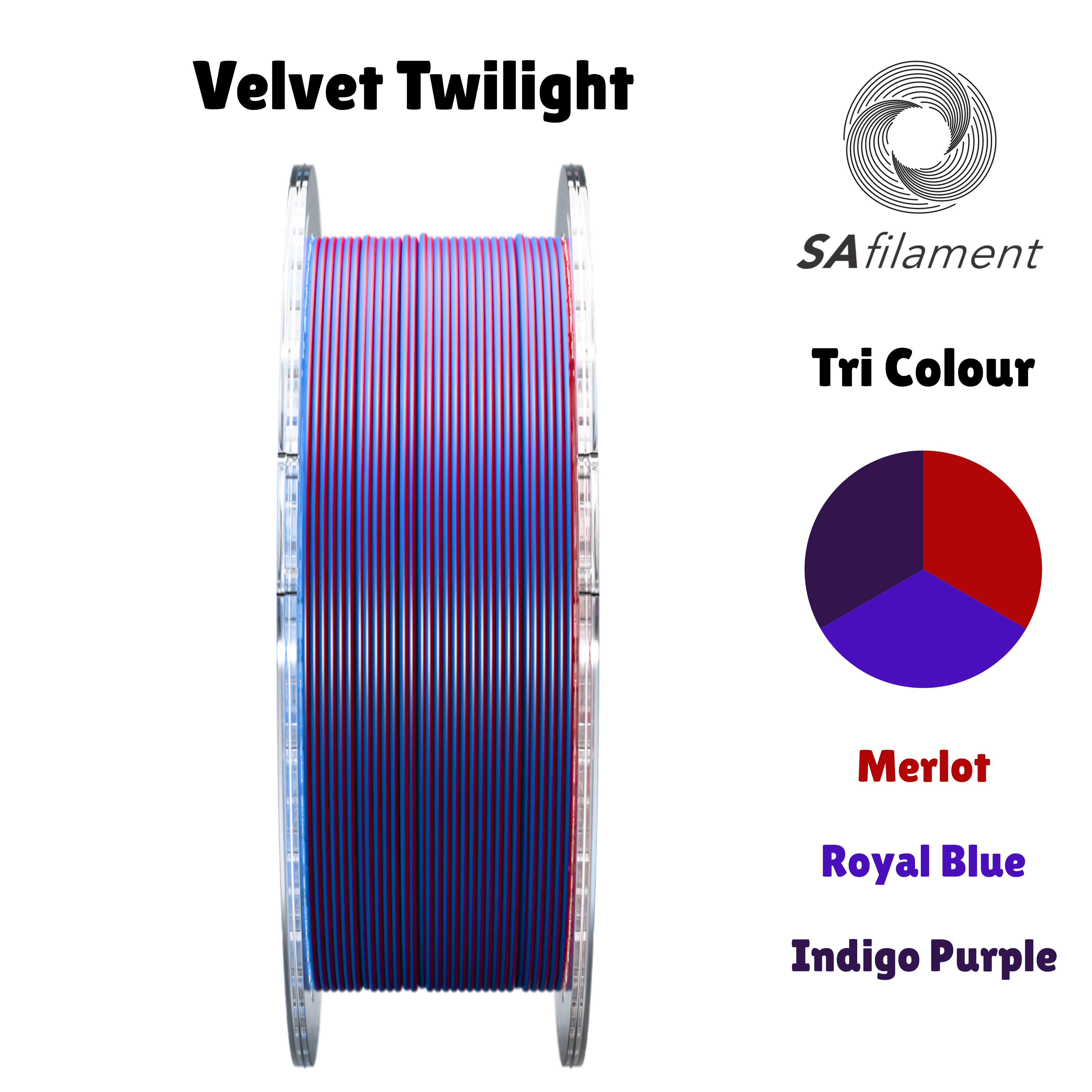 SA FILAMENT Tri Silk PLA Filament 750g 1.75mm