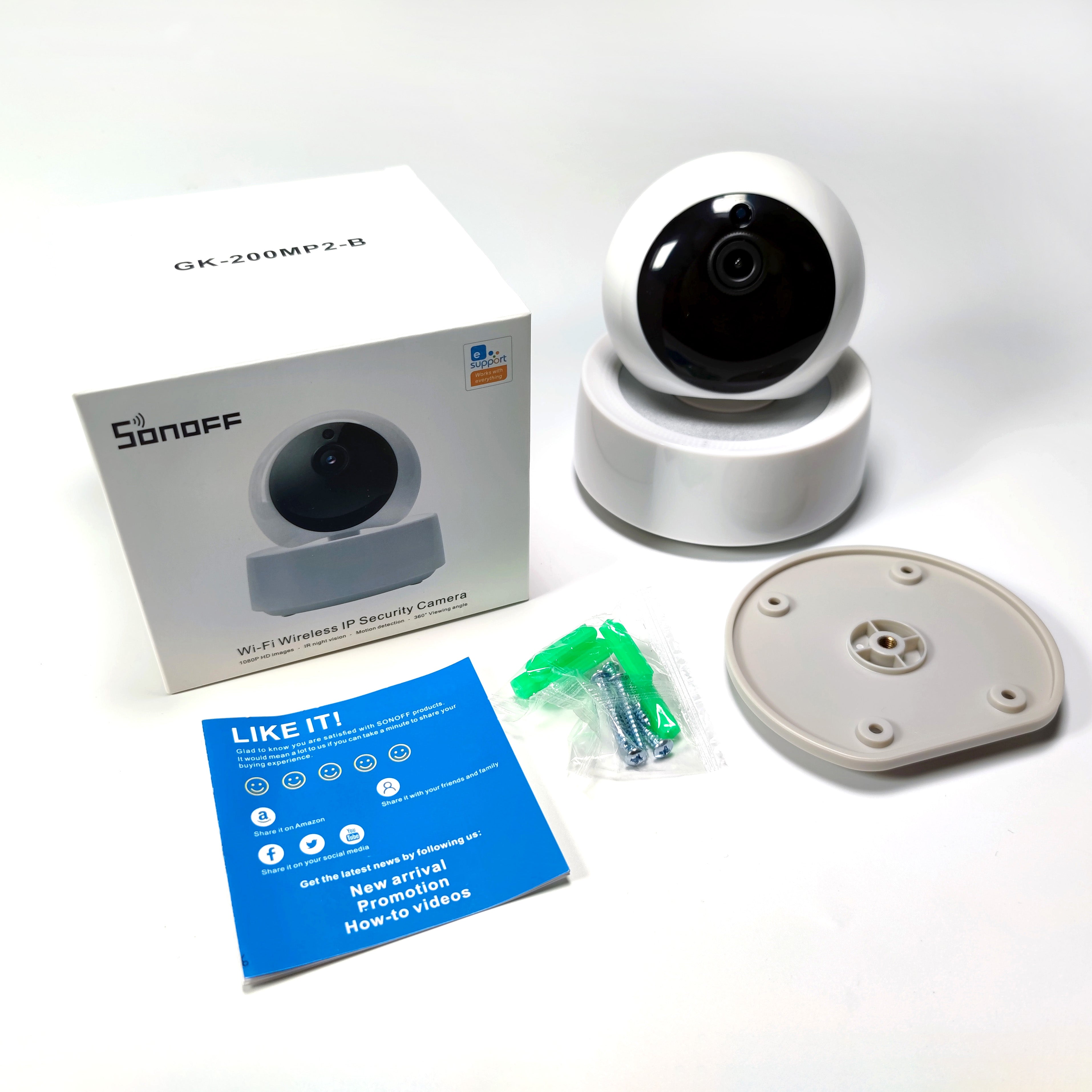 SONOFF GK-200MP2-B Wi-Fi Wireless IP Security Camera