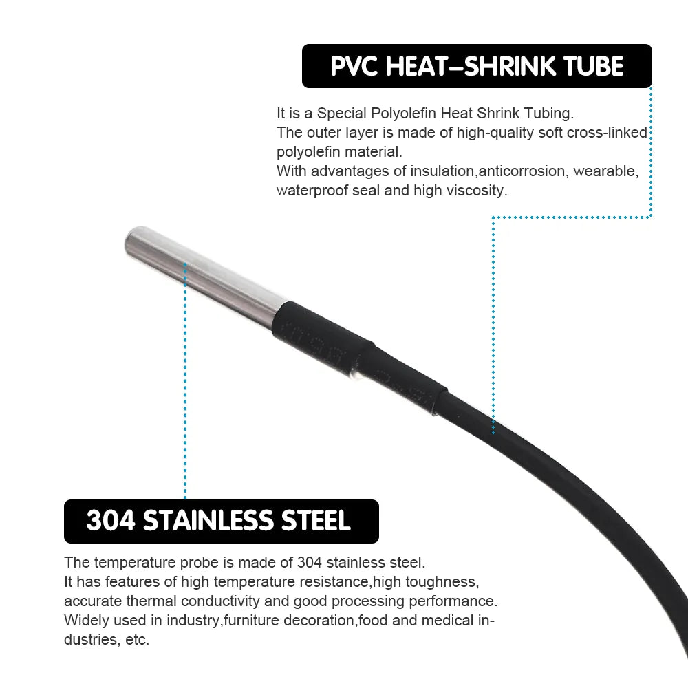 KEYESTUDIO Waterproof Stainless Steel Temperature Detector Sensor With Module