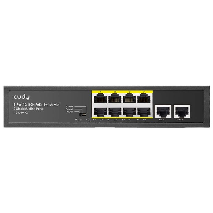 CUDY 8 Port Fast Ethernet PoE 115W 2 Gigabit Switch | FS1010PG